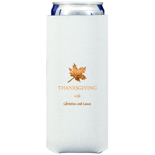 Little Autumn Leaf Collapsible Slim Koozies